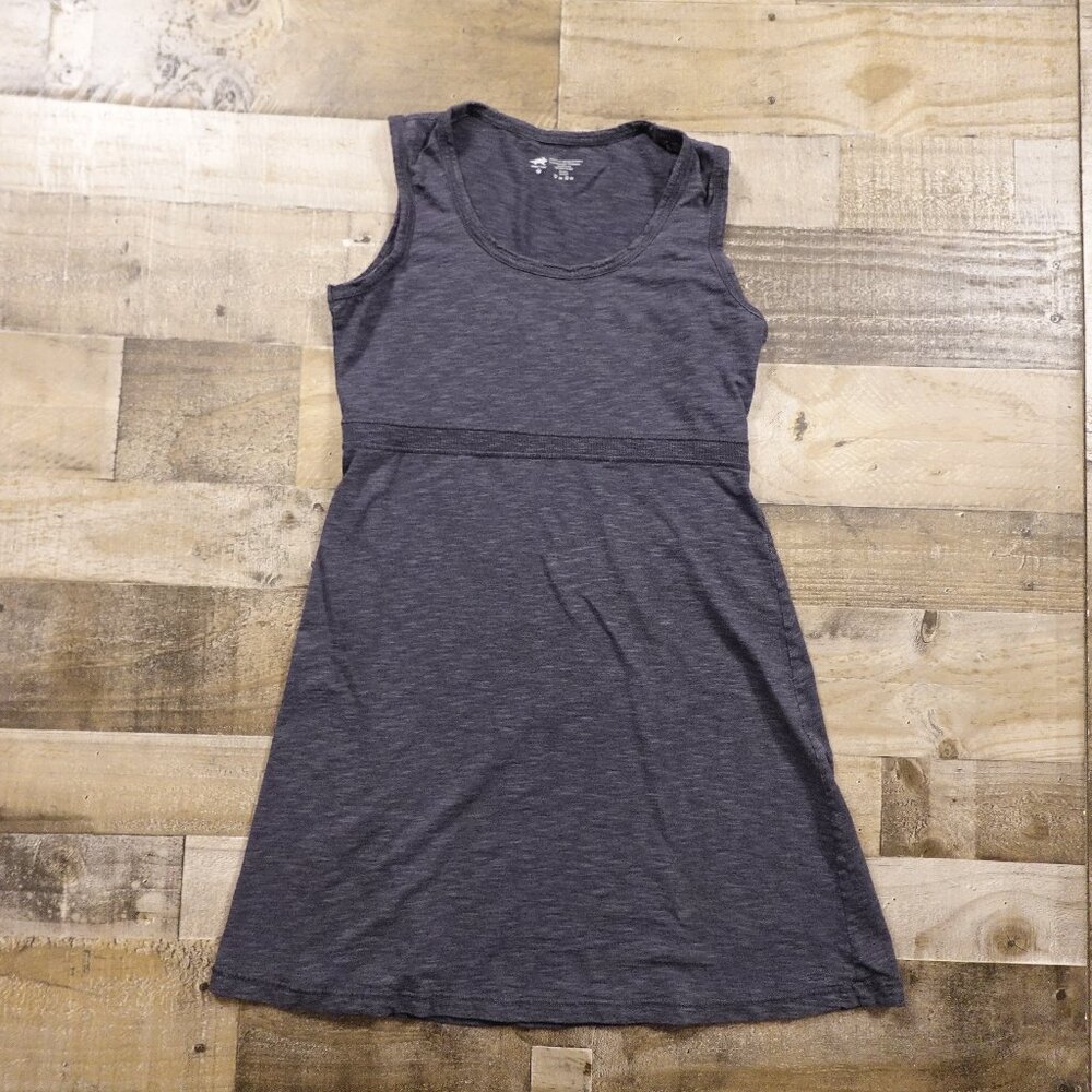 Horny Toad Sleeveless Knit Dress Women’s Large Heather Navy Organic Cotton